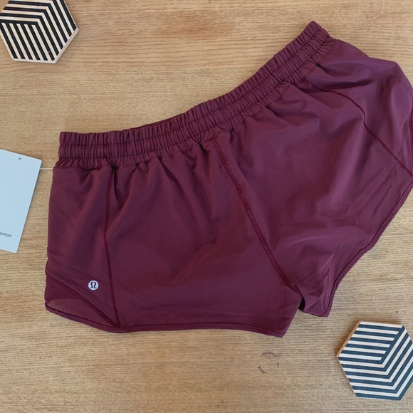 NWT Lululemon | Hotty Hot Shorts | Maroon | 14 - Picture 2 of 3